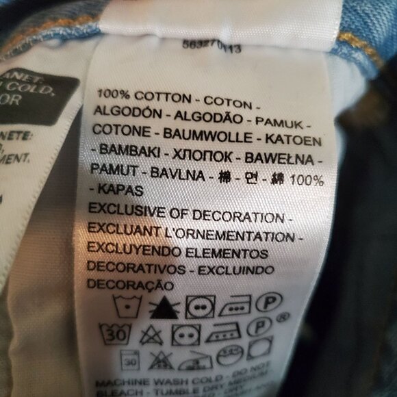 Levis Shorts Womens 28 Blue High-Waisted 501 Denim Cut Off Jorts - Picture 4 of 12